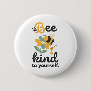 Badge Rond 5 Cm Soyez Gentil Avec Vous-Même Santé Mentale Soins Pe