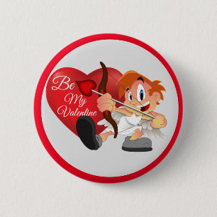 Badge Rond 5 Cm Soyez la mienne Valentine