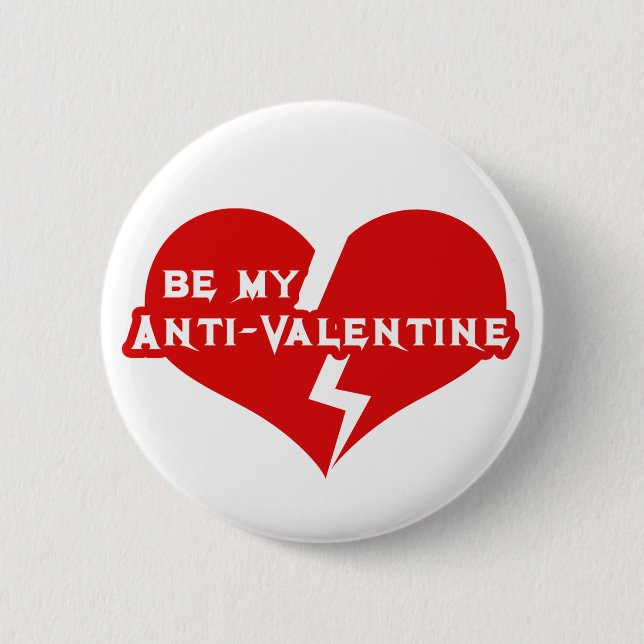 Badge Rond 5 Cm Soyez mon anti-Valentin (Devant)