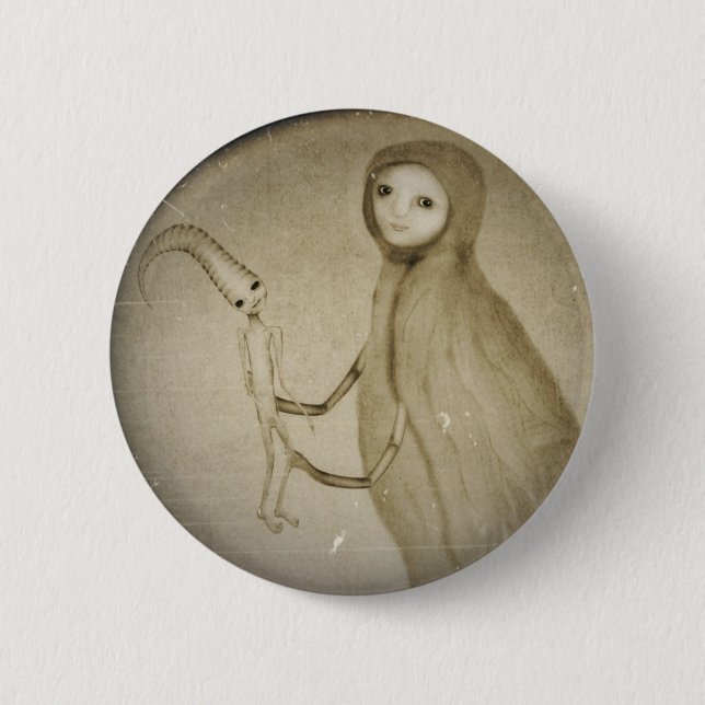 Badge Rond 5 Cm Soyez mon bouton d'ami (Devant)