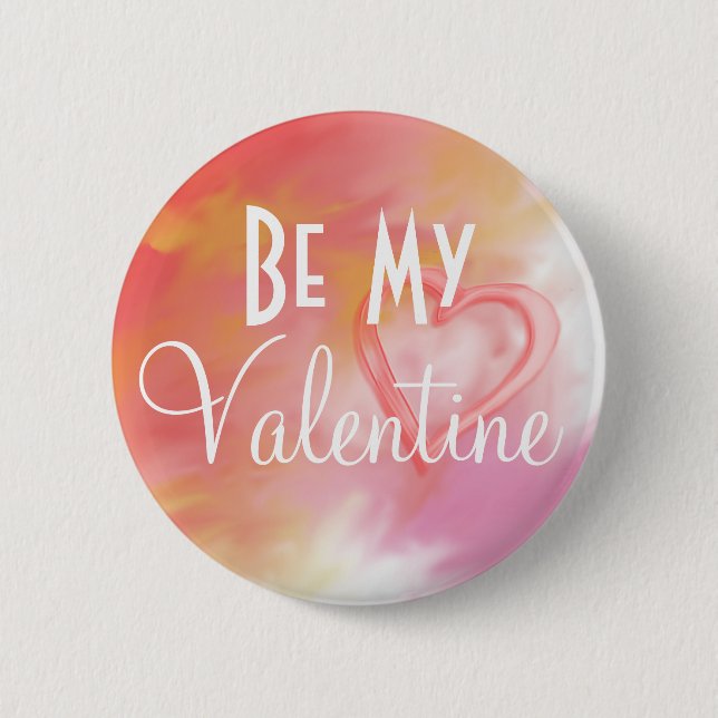 Badge Rond 5 Cm Soyez mon chien Valentine (Devant)