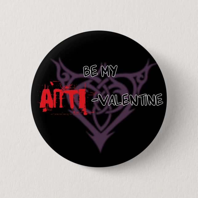 Badge Rond 5 Cm Soyez mon Pin d'Anti-Valentine (Devant)