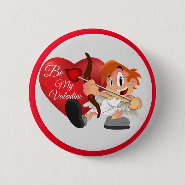 Badge Rond 5 Cm Soyez Mon Valentin  (Devant)