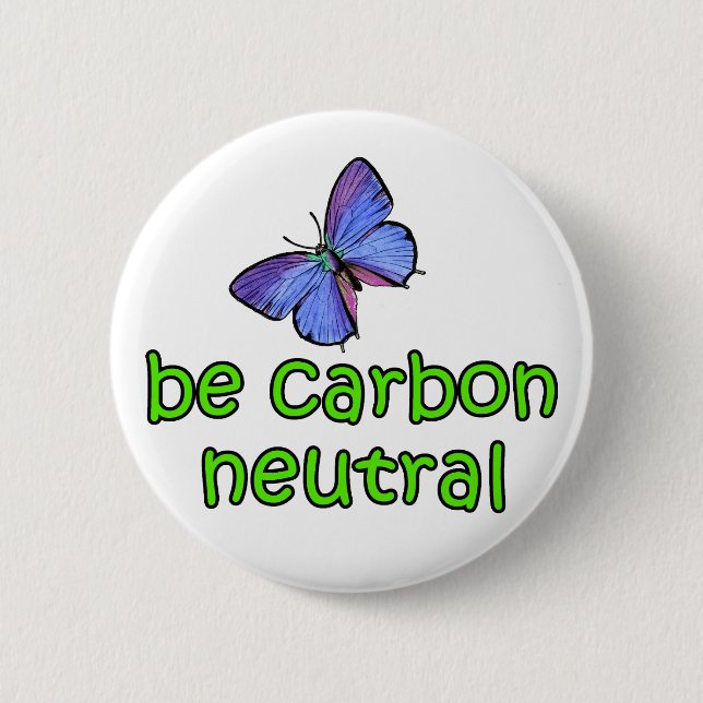 Badge Rond 5 Cm Soyez neutre de carbone (Devant)