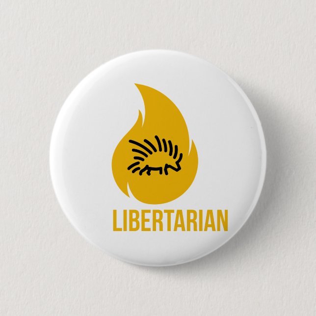 Badge Rond 5 Cm Soyez porc-épic libertaire (Devant)