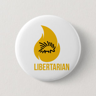 Badge Rond 5 Cm Soyez porc-épic libertaire