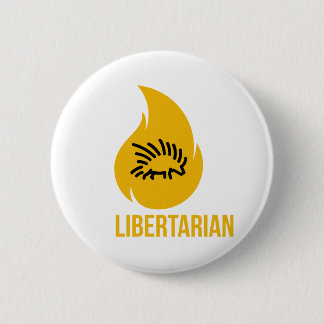 Badge Rond 5 Cm Soyez porc-épic libertaire