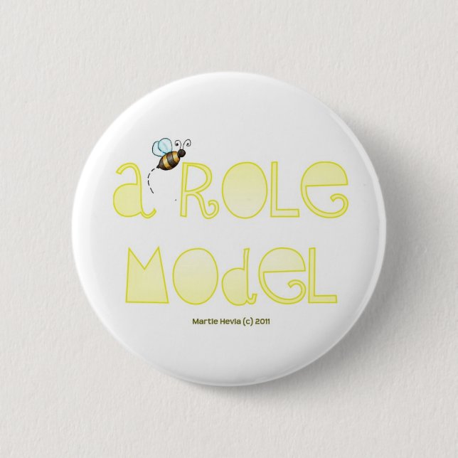 Badge Rond 5 Cm Soyez un modèle - un mot positif (Devant)