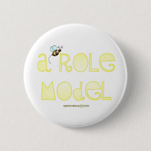 Badge Rond 5 Cm Soyez un modèle - un mot positif