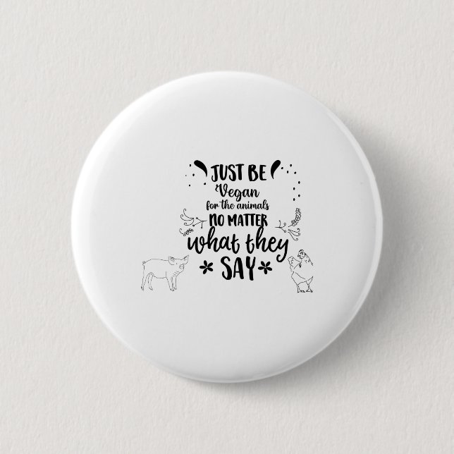 Badge Rond 5 Cm Soyez Végétal Pour Les Animaux (Devant)