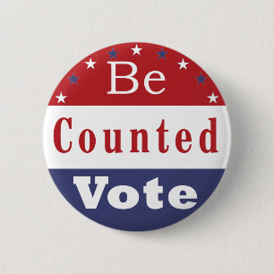 Badge Rond 5 Cm Soyez vote compté