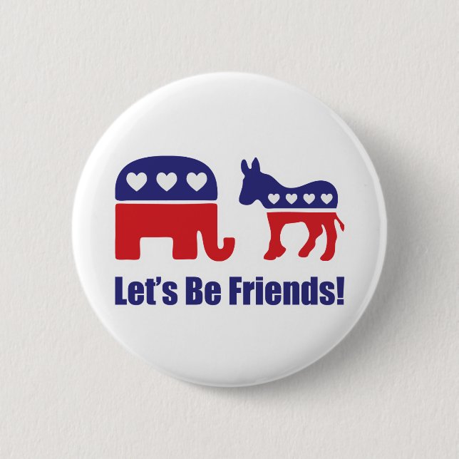 Badge Rond 5 Cm Soyons des amis ! (Devant)