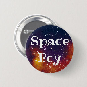 Badge Rond 5 Cm Space Boy personnalisable Galaxy Identité