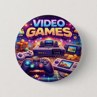 BADGE ROND 5 CM SPACE DOGS RADIO - VIDEO GAMES LOGO26