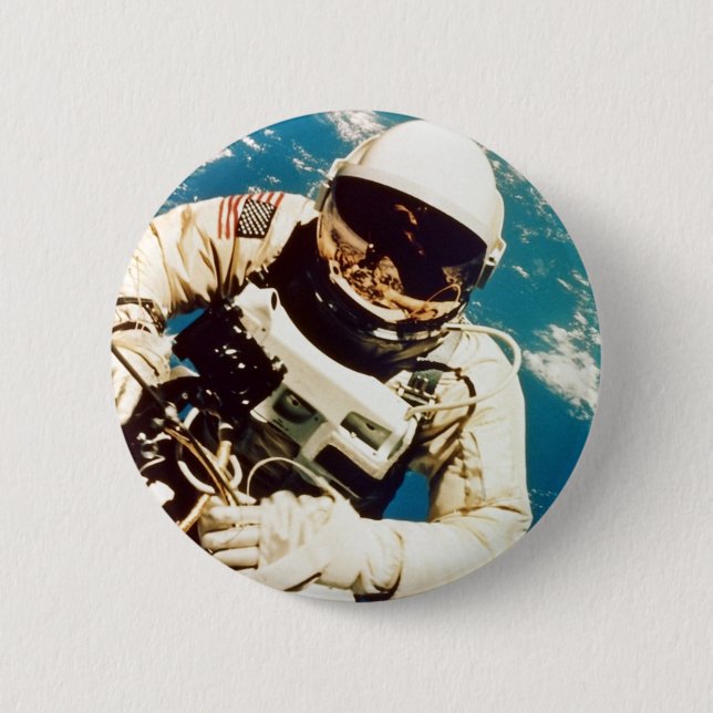 Badge Rond 5 Cm Spacewalk d'astronaute (Devant)