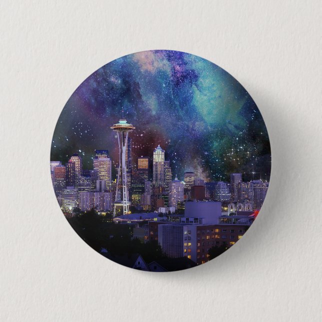 Badge Rond 5 Cm Spacey Seattle (Devant)