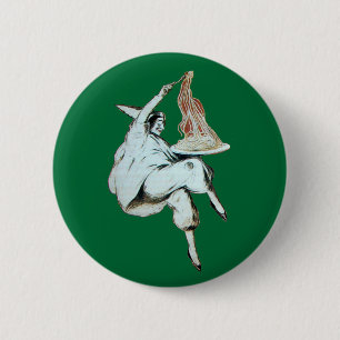 Badge Rond 5 Cm SPAGHETTI PARTY ITALIAN KITCHEN, RESTAURANT rouge