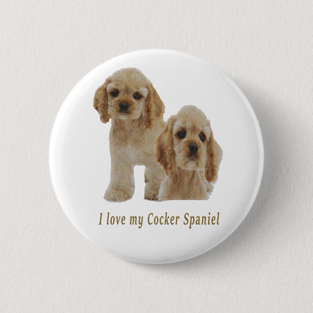 Badge Rond 5 Cm spaniers cocker (Devant)