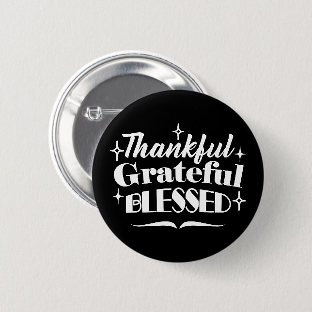 Badge Rond 5 Cm Sparkling Thanksgiving Devis Holiday Design (Devant & derrière)