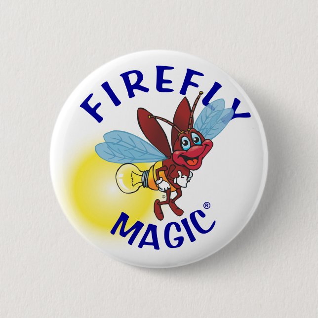 Badge Rond 5 Cm "Sparky" le bouton de luciole (Devant)