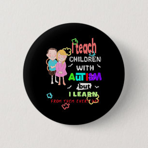 Badge Rond 5 Cm Spécial Ed SPED Professeur Enseigner Cool Autisme