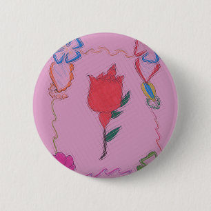 Badge Rond 5 Cm Special Lovely Rose Cute Baby Couleurs roses