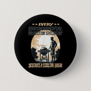 Badge Rond 5 Cm Spécialiste de la protection de l'environnement Fu