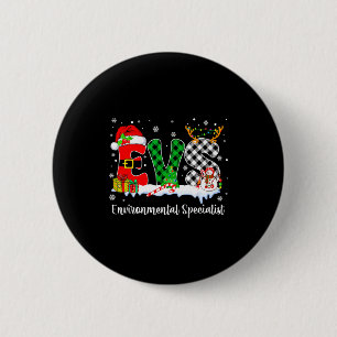 Badge Rond 5 Cm Spécialiste de l'environnement lumières de Noël ro