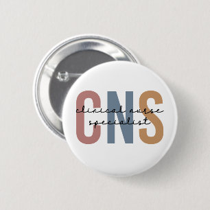 Badge Rond 5 Cm Spécialiste en soins infirmiers cliniques Retro CN