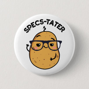 Badge Rond 5 Cm Specs-tato Funny Potato Spectacle Pun