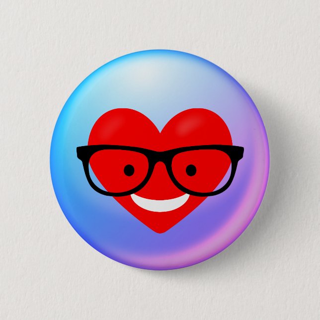 Badge Rond 5 Cm Spectacles (Devant)