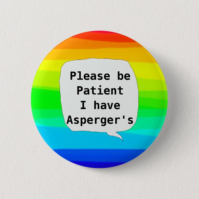 Badge Rond 5 Cm spectre autistique du syndrome d'Asperger (Devant)