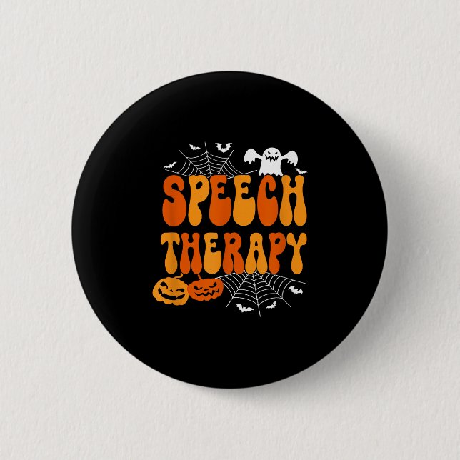 Badge Rond 5 Cm Speech Therapy Speech Therast Speech Pathology Hal (Devant)
