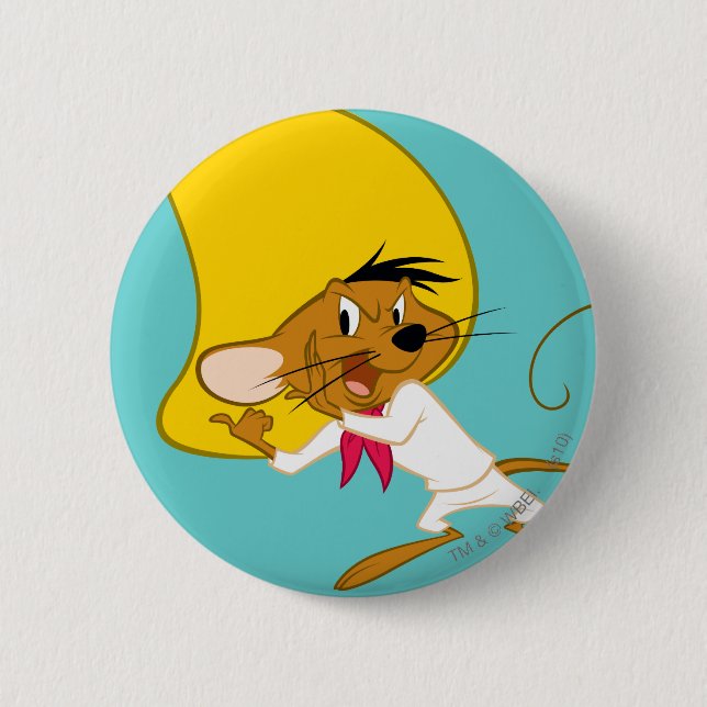 Badge Rond 5 Cm SPEEDY GONZALES™ en couleur (Devant)