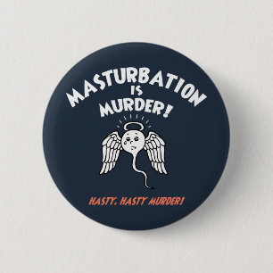 Badge Rond 5 Cm Spermicide ! La main dans le sac !