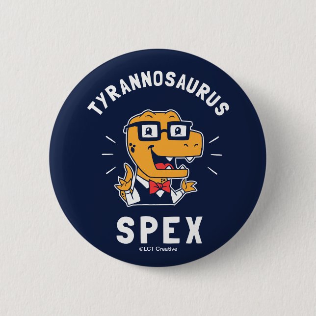Badge Rond 5 Cm Spex Tyrannosaurus (Devant)
