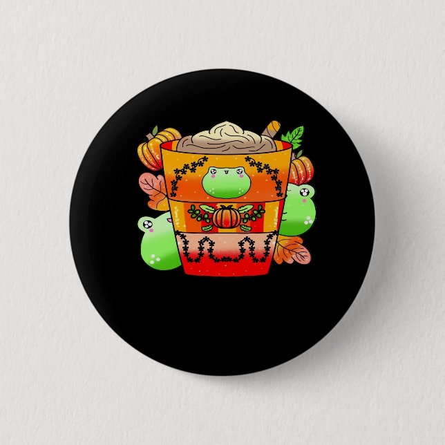 Badge Rond 5 Cm Spice Citrouille crémeuse Latte Saison (Devant)