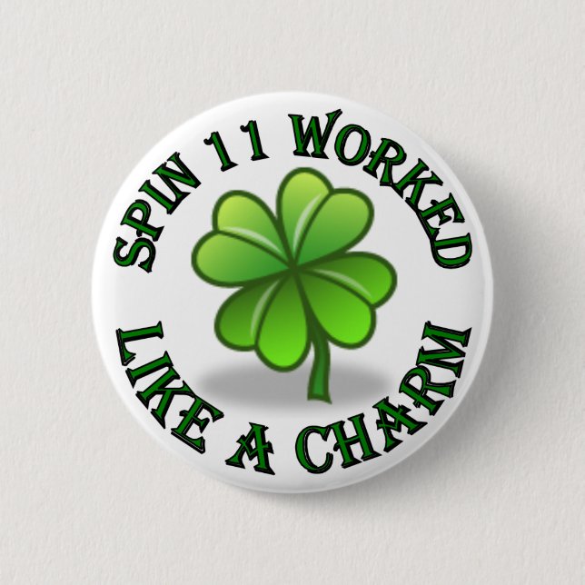 Badge Rond 5 Cm Spin11 a fonctionné le bouton (Devant)