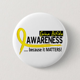 Badge Rond 5 Cm Spina bifida de la conscience 2