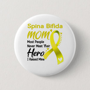 Badge Rond 5 Cm Spina Bifida Mois de sensibilisation Ribbon Cadeau
