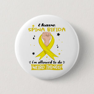 Badge Rond 5 Cm Spina Bifida Mois de sensibilisation Ribbon Cadeau