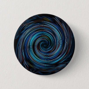 Badge Rond 5 Cm Spirale bleue de vortex