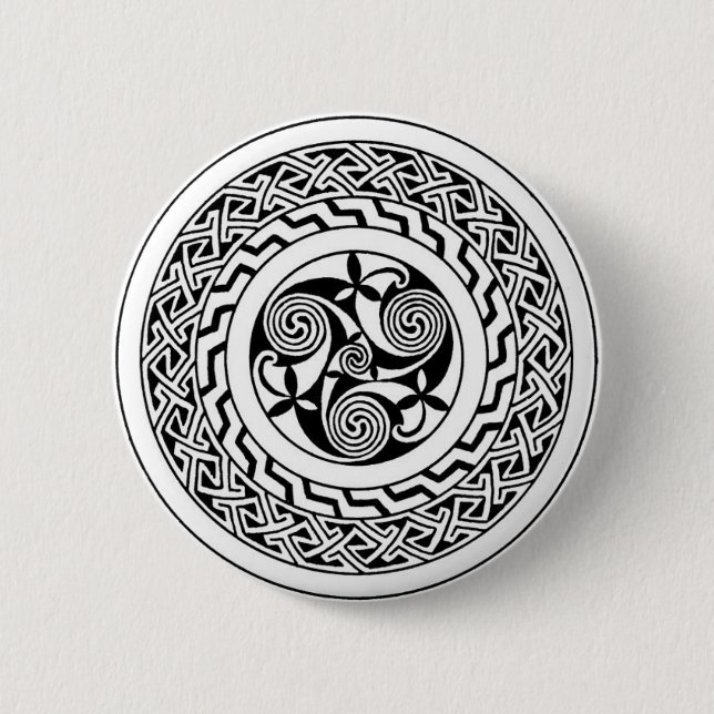 Badge Rond 5 Cm spirale celtique (Devant)