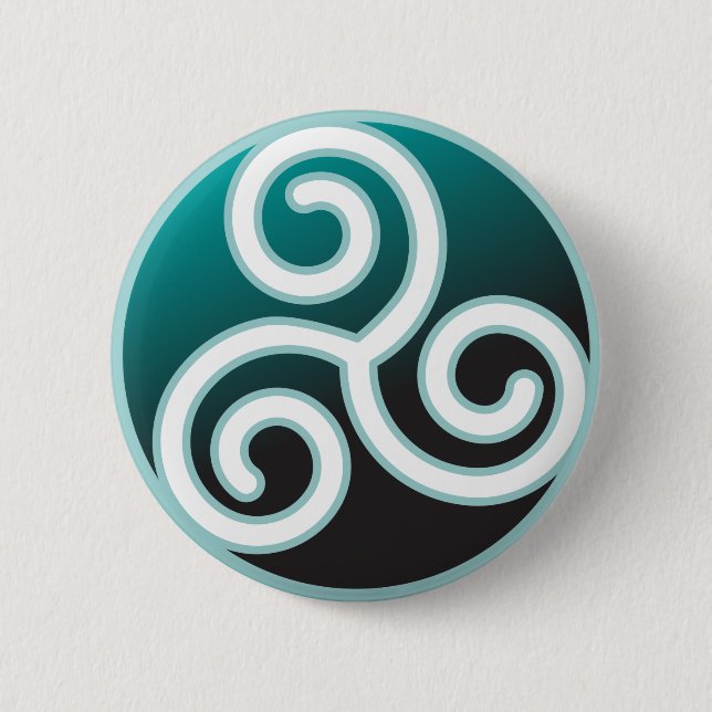 Badge Rond 5 Cm Spirale de Celtic de Triskele (Devant)