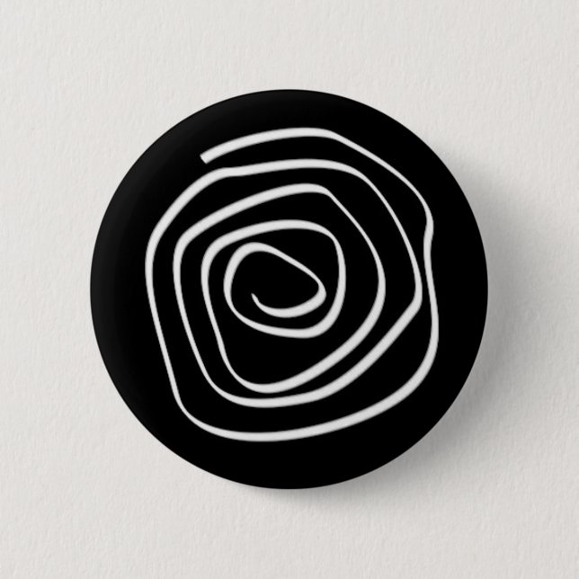 Badge Rond 5 Cm Spirale noire (Devant)