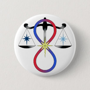 Badge Rond 5 Cm Spiritualité religieuse de païen de symbole de