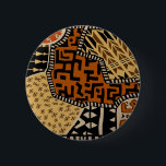 Badge Rond 5 Cm Spiritueux de la Terre de Shaman en Afrique<br><div class="desc">Paysage tribal africain,  rouille noire bronzée,  Virginia Vivier,  Vagabond Folk Art,  Wall Hanging,  linge de table,  literie,  décoration boho. bohème,  décoration boho,  Shaman africain,  spiritueux de terre tribale africaine.</div>