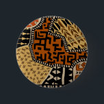 Badge Rond 5 Cm Spiritueux de la Terre de Shaman en Afrique<br><div class="desc">Paysage tribal africain,  rouille noire bronzée,  Virginia Vivier,  Vagabond Folk Art,  Wall Hanging,  linge de table,  literie,  décoration boho. bohème,  décoration boho,  Shaman africain,  spiritueux de terre tribale africaine.</div>