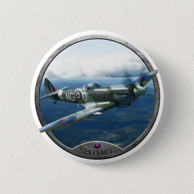 Badge Rond 5 Cm Spitfire (Devant)