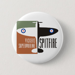 Badge Rond 5 Cm spitfire de supermarine de vickers